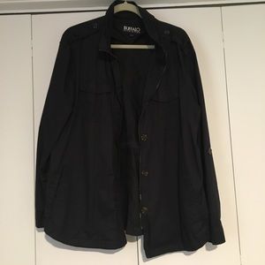 XL Navy Cotton Utility Jacket
